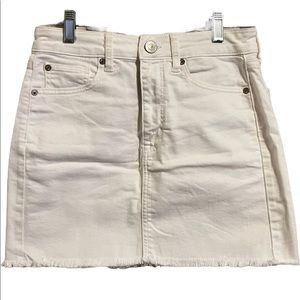 White Denim Miniskirt